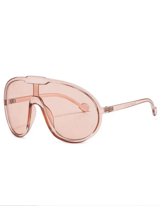 Oversized Shield Sunnies Champagne