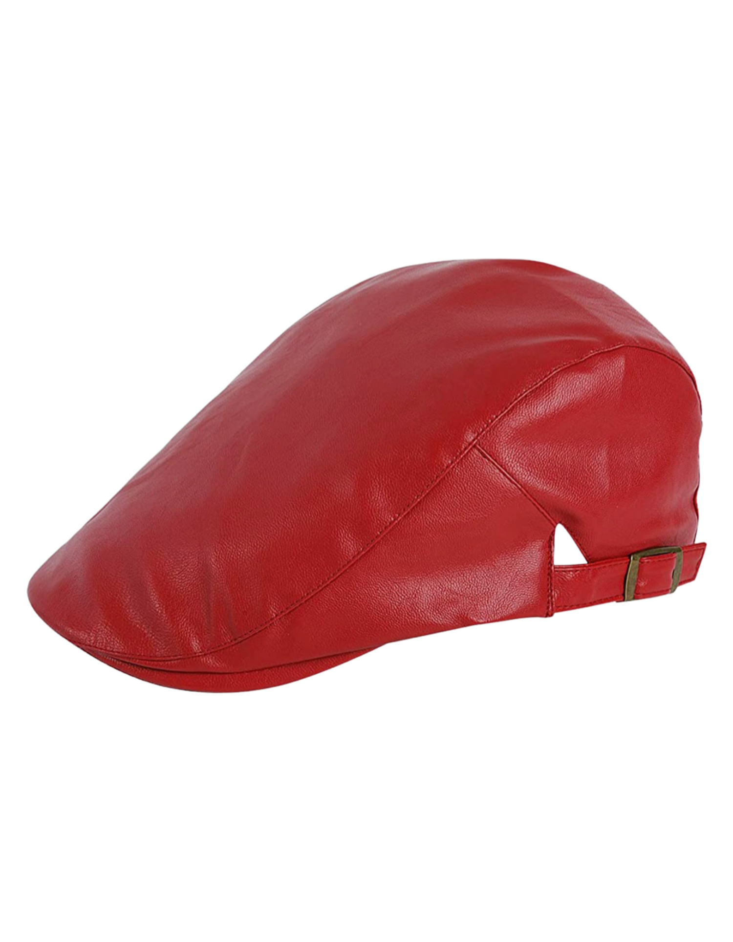 Red leather cap sales